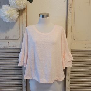 Dylan women's large blush pink top ruffle